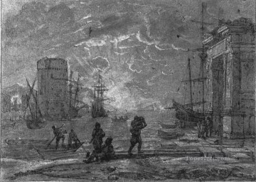 Paisaje de la escena del puerto Claude Lorrain Pinturas al óleo
